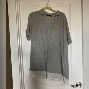 Zara grey midi shirt dress. Size 8 Medium